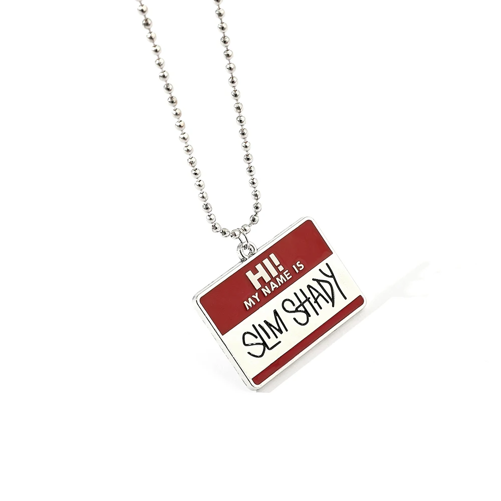 POTCET Eminem Men\'s Necklace Fashionable Versatile Necklace 2024 Hip Hop Jewelry Pendant Necklace as a Souvenir for Boyfriend