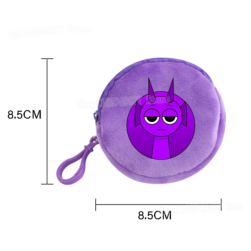 Sprunki Portamonete per bambini Portafoglio in peluche Incrediblebox Carattere stampato Portamonete Portachiavi portatile Borsa regalo