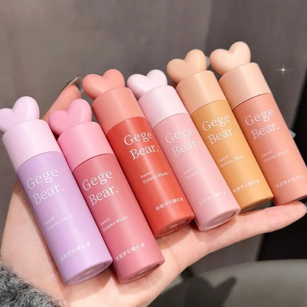 7 Kleuren Vloeibare Blush Hydraterende Multi-Purpose Gezicht Make-Up Natuurlijke Tint Stick Blush Matte Wang Schattige Rouge G1r0