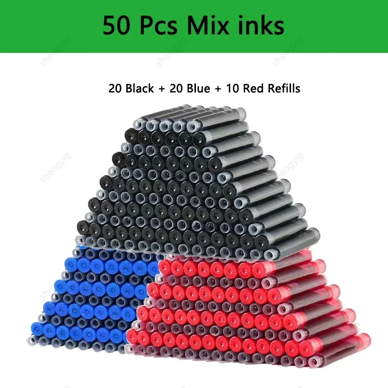 53-teiliges Füllfederhalter-Set mit austauschbarer Tinte, schwarze/blaue/rote Tinte, EF-Schulstifte, Bürobedarf, Schreibwaren zum Schreiben von Kalligraphie-Stift