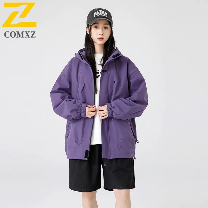 EiAO سترة واقية للزوجين مقنعين ربيع الخريف مقاوم للماء يندبروف سترة خارجية للمشي لمسافات طويلة التخييم الصيد السفر أكتيفيوير #2