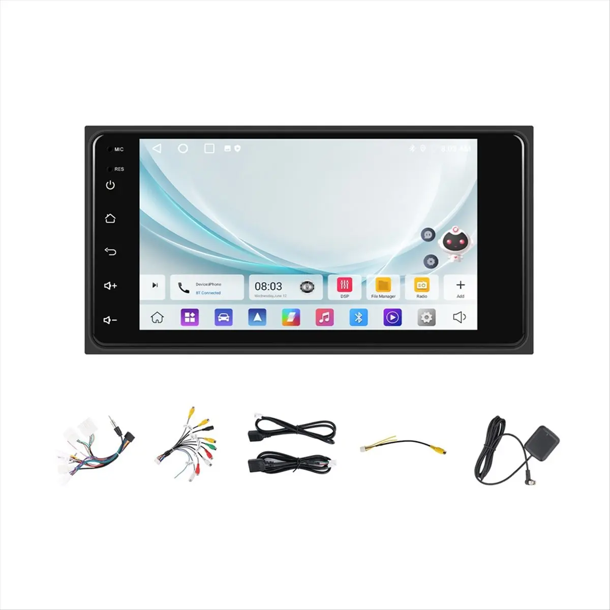 618 Mega Sale-7In Android 15 Car Radio Carplay Android Auto Multimedia Player for Prado ,2G+64G