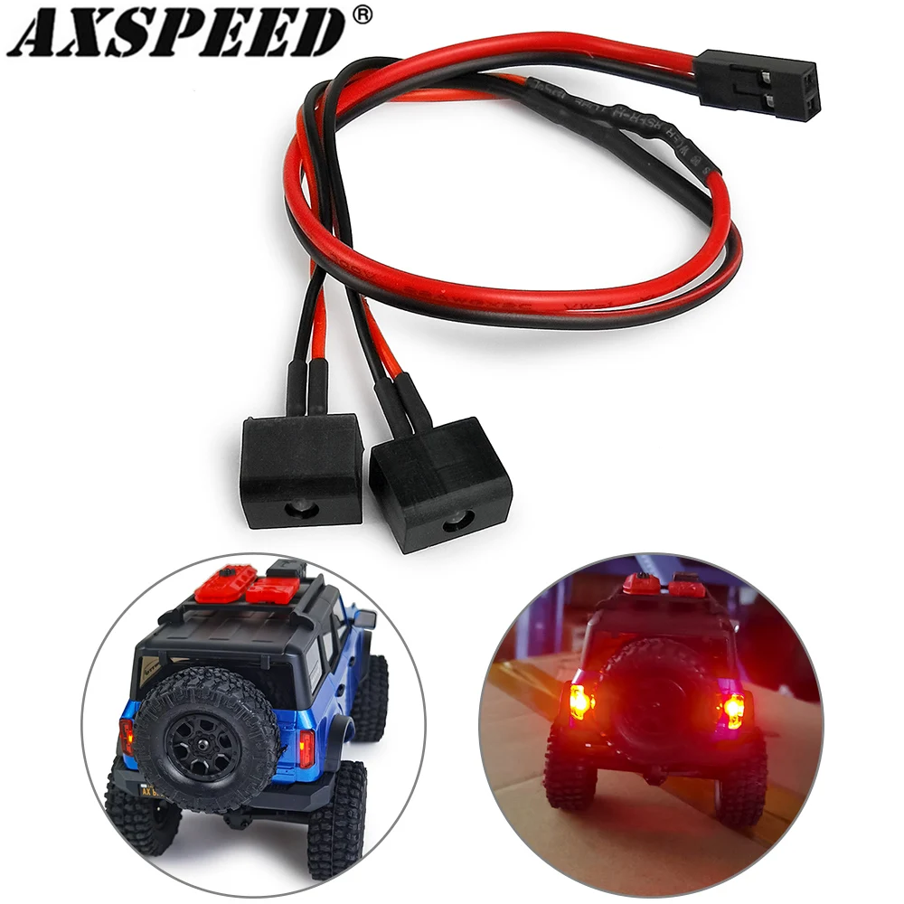 AXSPEED RC 자동차 후미등 빨간불 시뮬레이션 장식 램프 Axial SCX24 AXI00006 1/24 RC 크롤러 업그레이드 부품