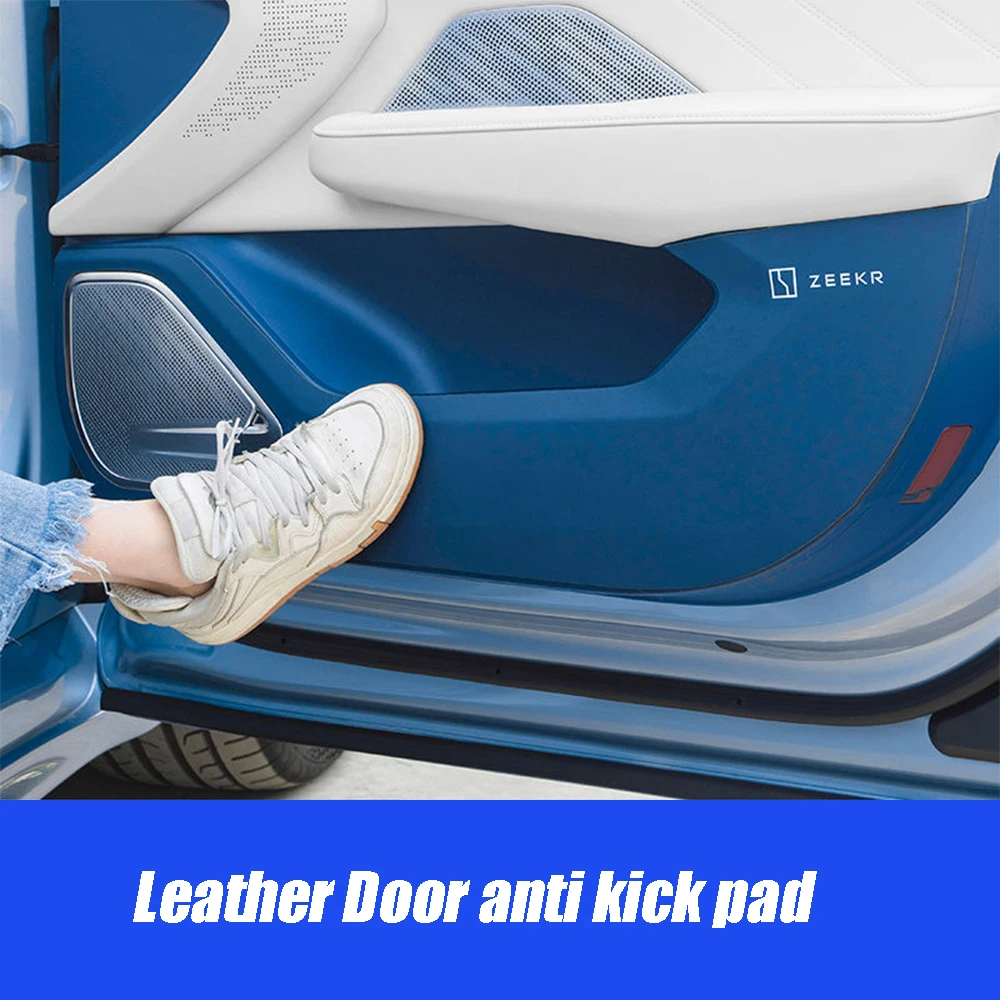 

Car Door Anti Kick Pad Leather Sticker Protection Doors Plate Anti-Kick Mat Pedal Guard For ZEEKR 001 2021-2023 Accessories