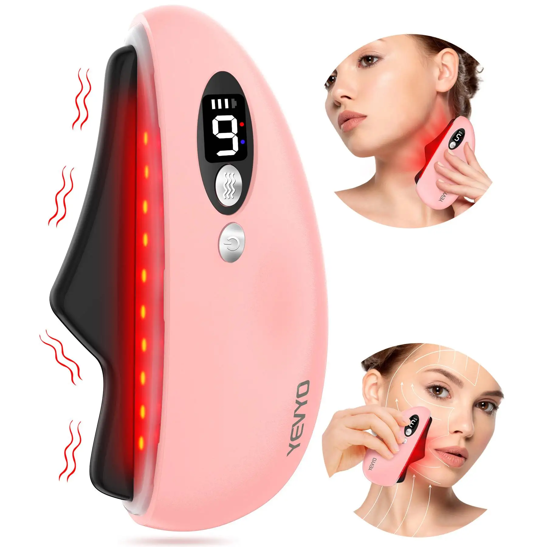 

1 Set Gua Sha Facial Tool, Electric Black Obsidian Guasha Tool Massage Gua Sha Stone