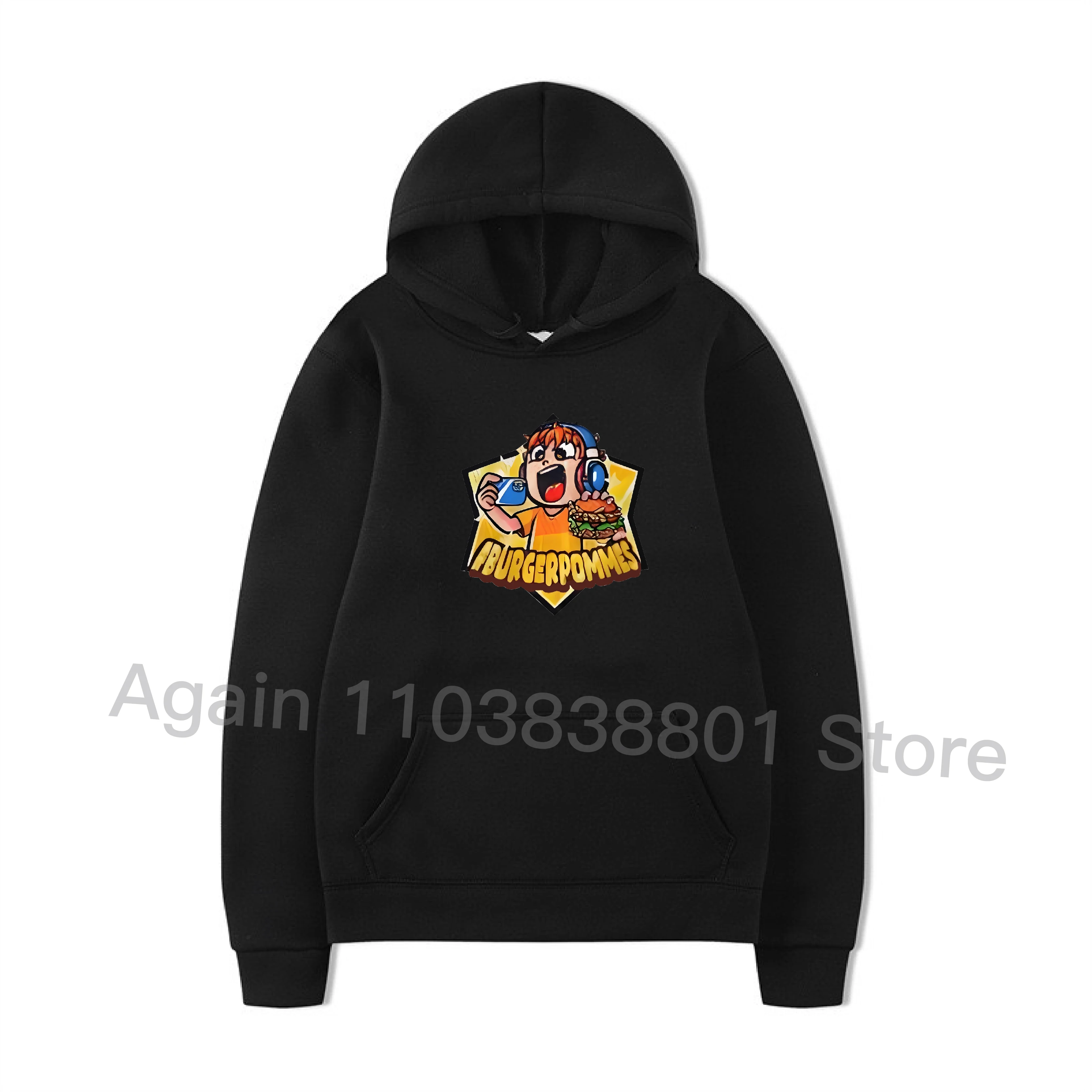 Burgerpommes icrimax Hoodie Men/Women Harajuku Kawaii Hoodies Y2k Unisex Anime Cartoon Sweatshirts Fashion Tops Casual Clothes