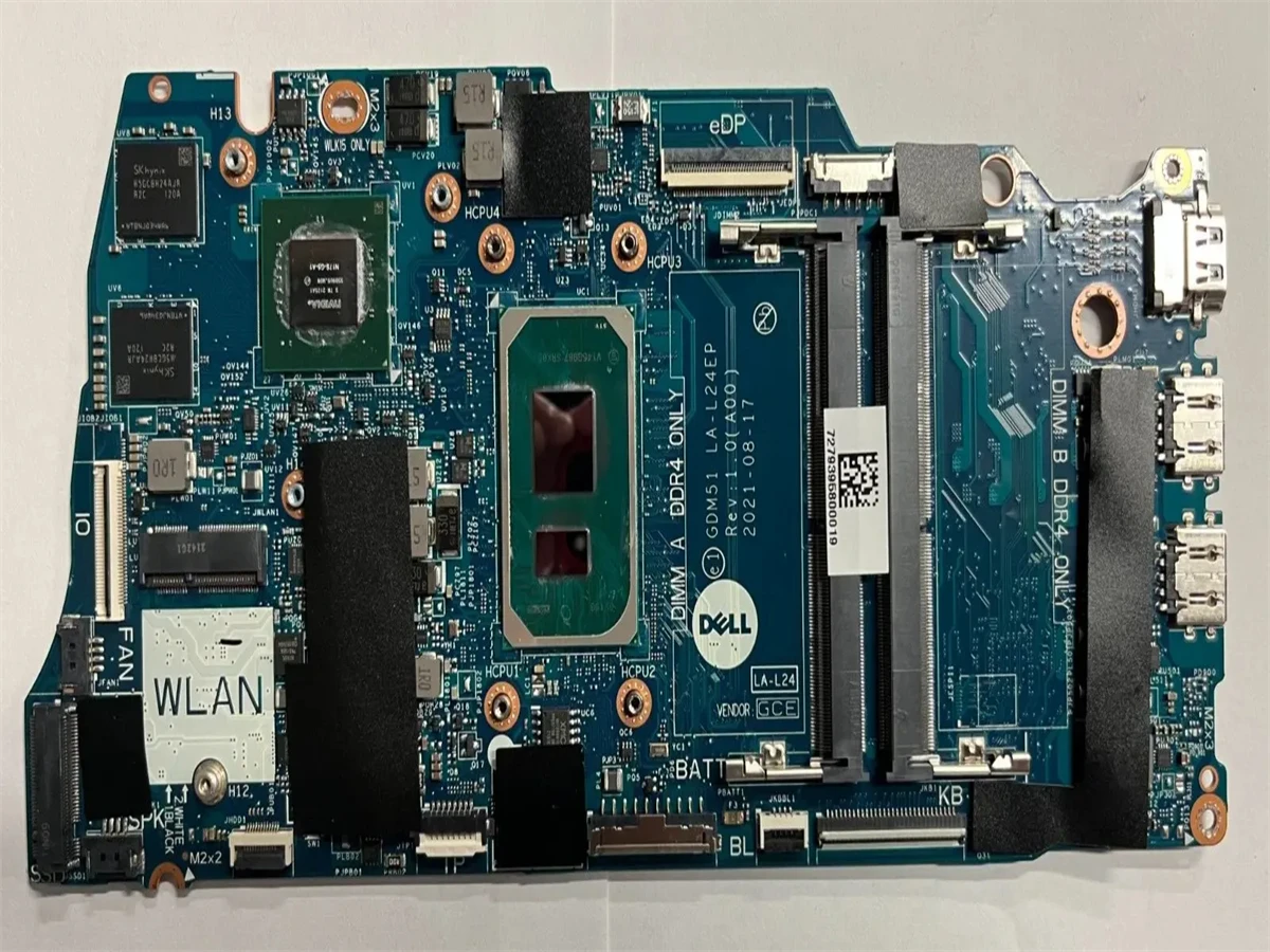 

0NXW1C For DELL 3511 Laptop Mainboard LA-L24EP i7-1165G7 Processor 100% Full Teste