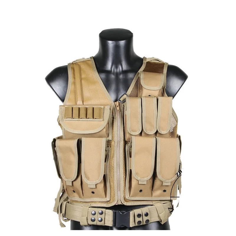 

5 Colors Mens Airsoft Tactical Vest Military Amphibious Molle Vests Sports Multicam Modular Combat gilet Gear Waistcoa