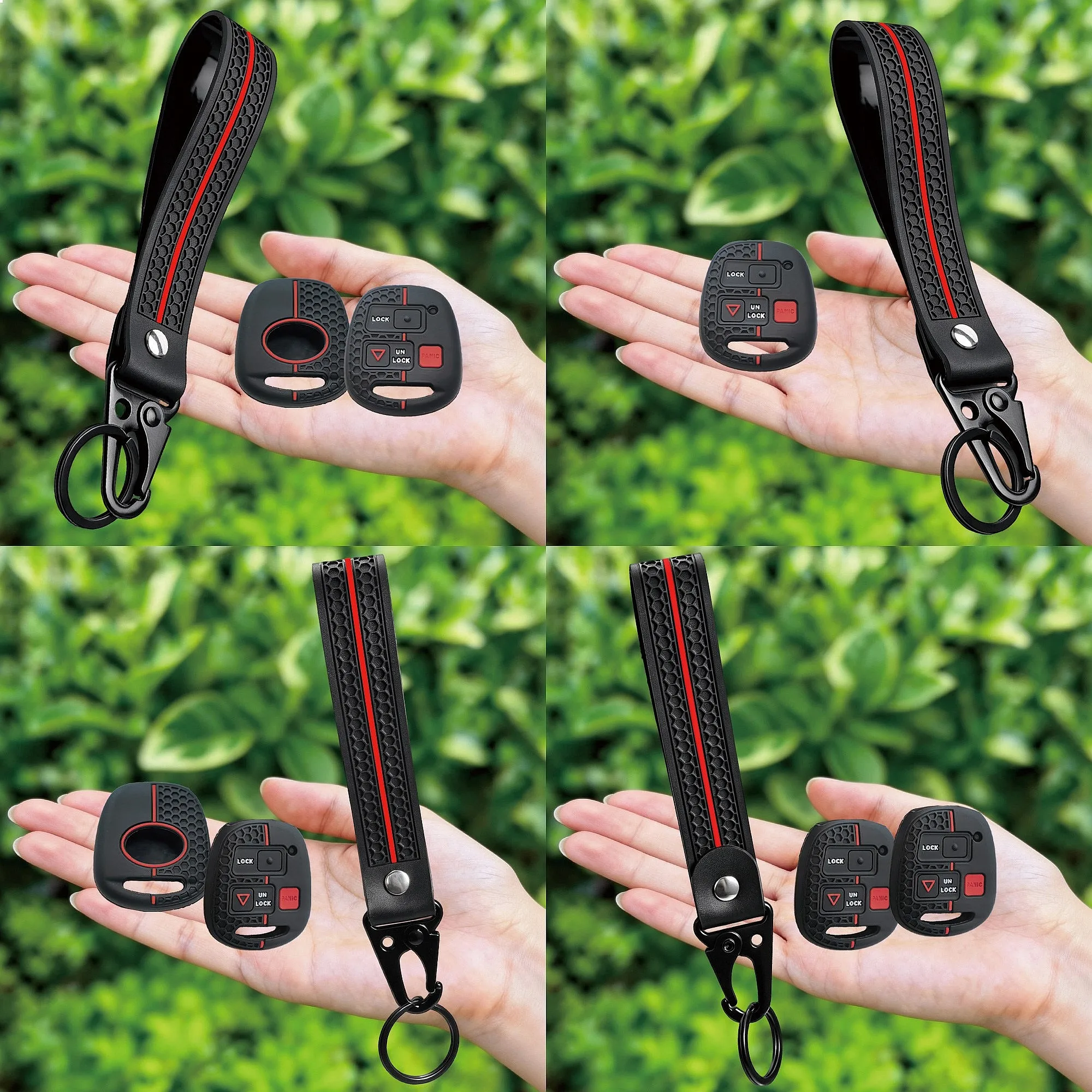 Keychain For Toyota FJ Cruiser Land 2008-2014 Yaris Echo Lexus ES GS LS IS RX SC LX RX400h Silicone 3 Buttons Car Key Fob Cover