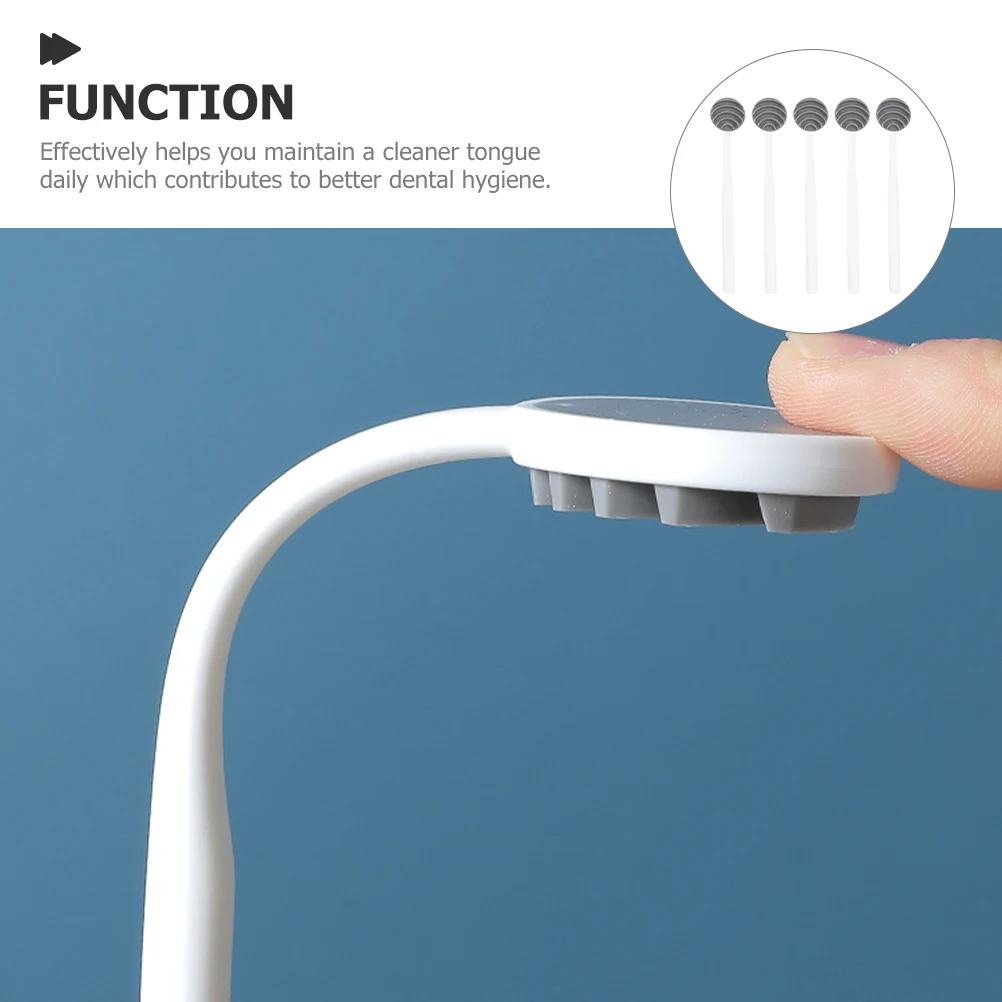 

5 Pcs Major Tongue Cleaner Cleaning Brushes for Household Plastic Scrubber Adults