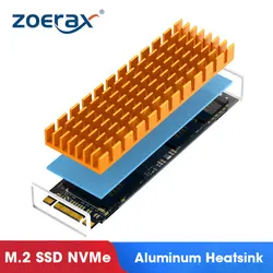 ZoeRax M.2 SSD NVMe HeatSink M2 2280 Solid State Hard Disk Aluminum Heatsink Gasket with Thermal Silicone Pad PC Accessories