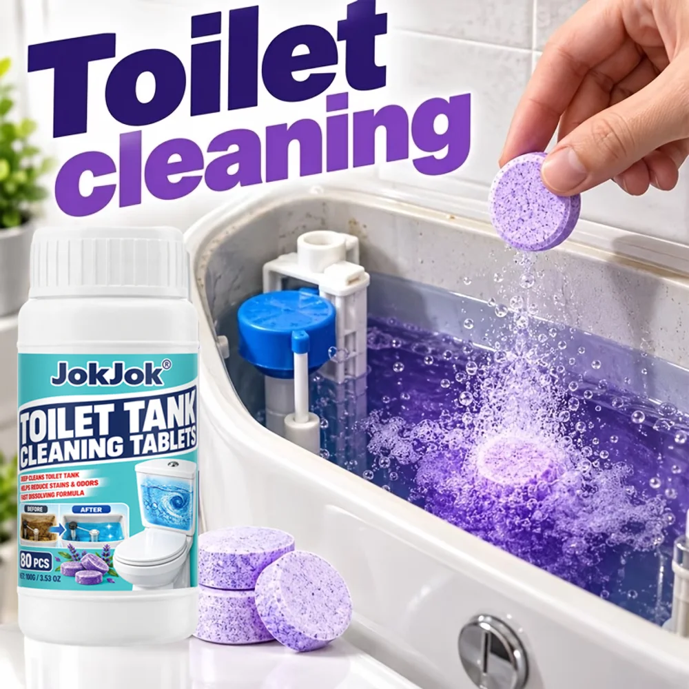 80pcs Toilets Cleaning Effervescent Tablet Toilet Cleaner Deodorant Remover Urine Stain Yellow Dirt Home Batnroom Cleaning