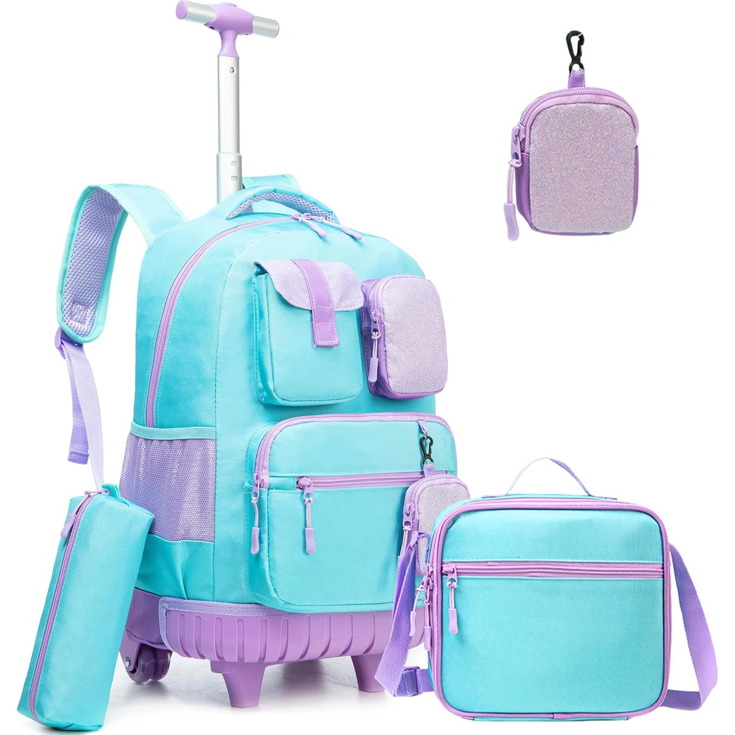 School Backpack Teen - Zaini con ruote per bambini, zaino