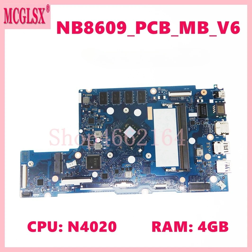 Placa base NB8609_PCB_MB_V6 con CPU N5030, 4GB de RAM para ordenador portátil ACER EX215-31, placa base NB8609 PCB MB V6 100% probada, OK