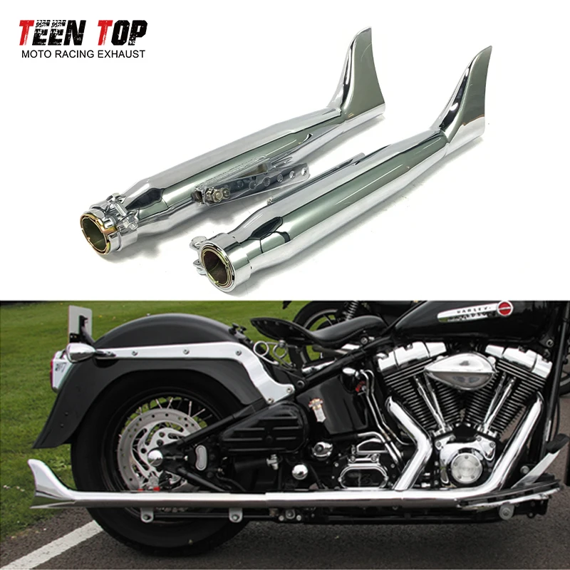 

38-45mm Motorcross Exhaust Pipe Retro Cafe Racer Motorcycle Muffler Exhaust System For Harley CG125 GN125 SR400 Escape Moto Tube