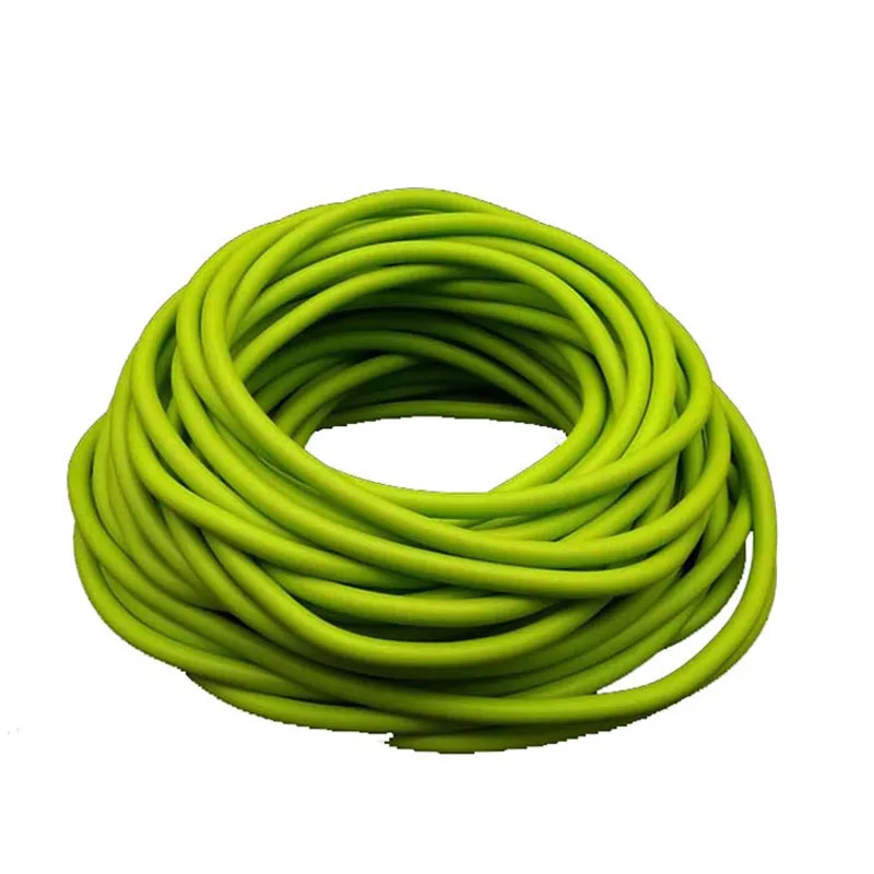 Green Natural Latex Slingshots Yoga Rubber Tube 0.5-5M For Hunting Shooting High Elastic Tubing Band Accessories 2X5mm Diameter