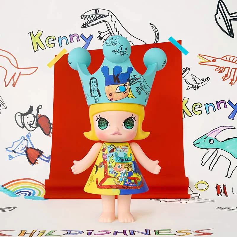 

Оригинальная коллекция POP MART Mega Royal Molly, детская модная коллекция украшений ручной работы 400%