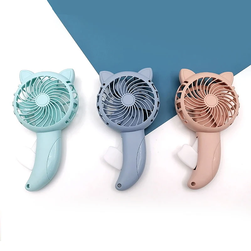 Portable Hand Pressure Fan Mini Handheld Fan Without Battery Cartoon Fan Summer Air Cooler Travel Home Fan