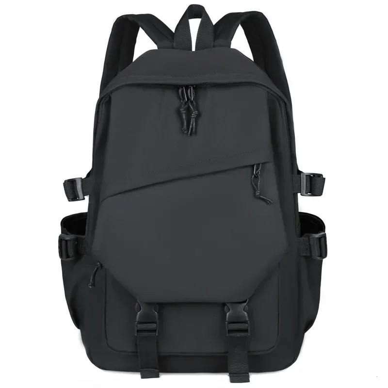 

One 15 Inch Polyester Waterproof Solid Color Simple Men's Backpack Fashion Couple Student Computer Backpack