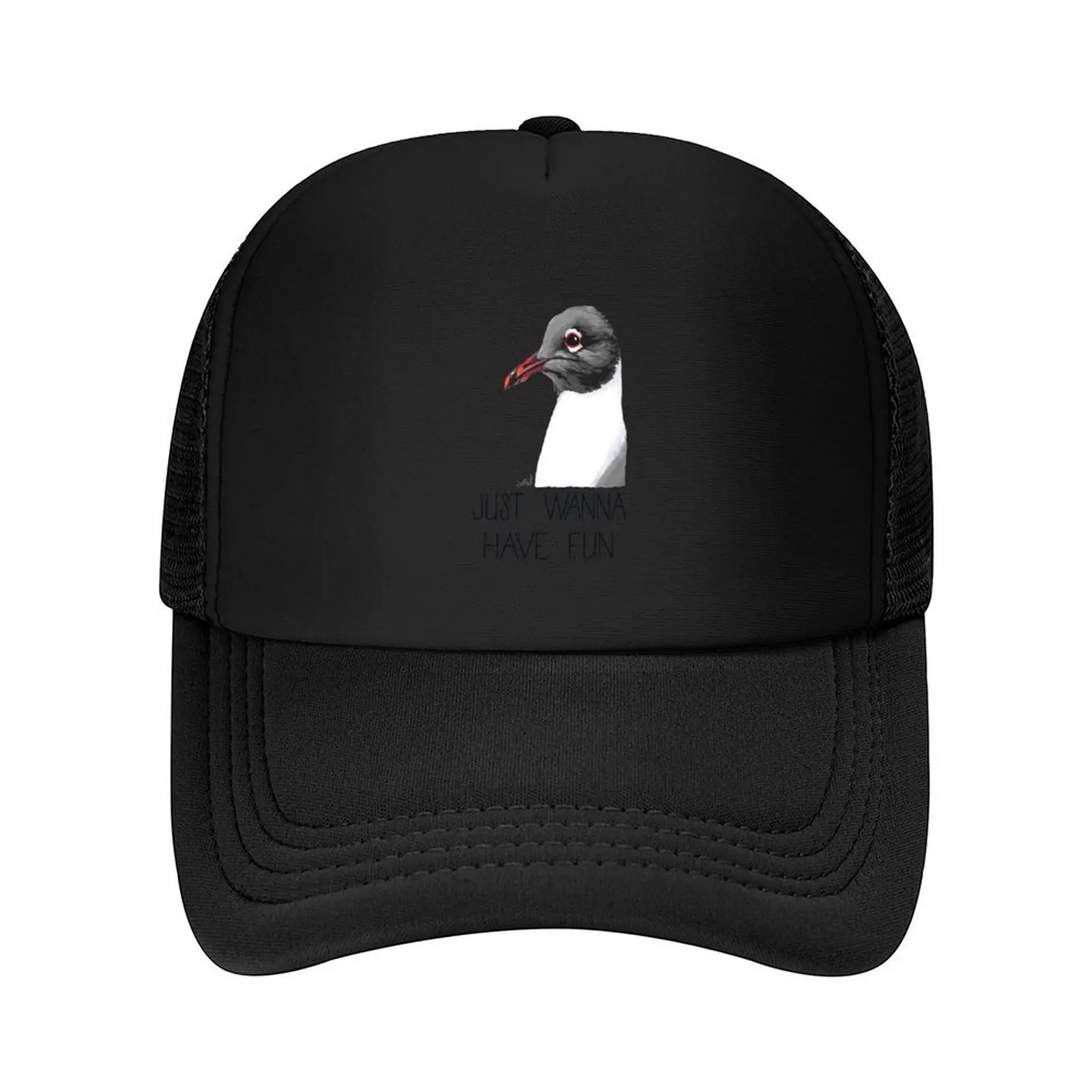 

Gulls Just Wanna Have Fun (Laughing Gull) Baseball Cap Visor hiking hat Bobble Hat Girl'S Hats Men's