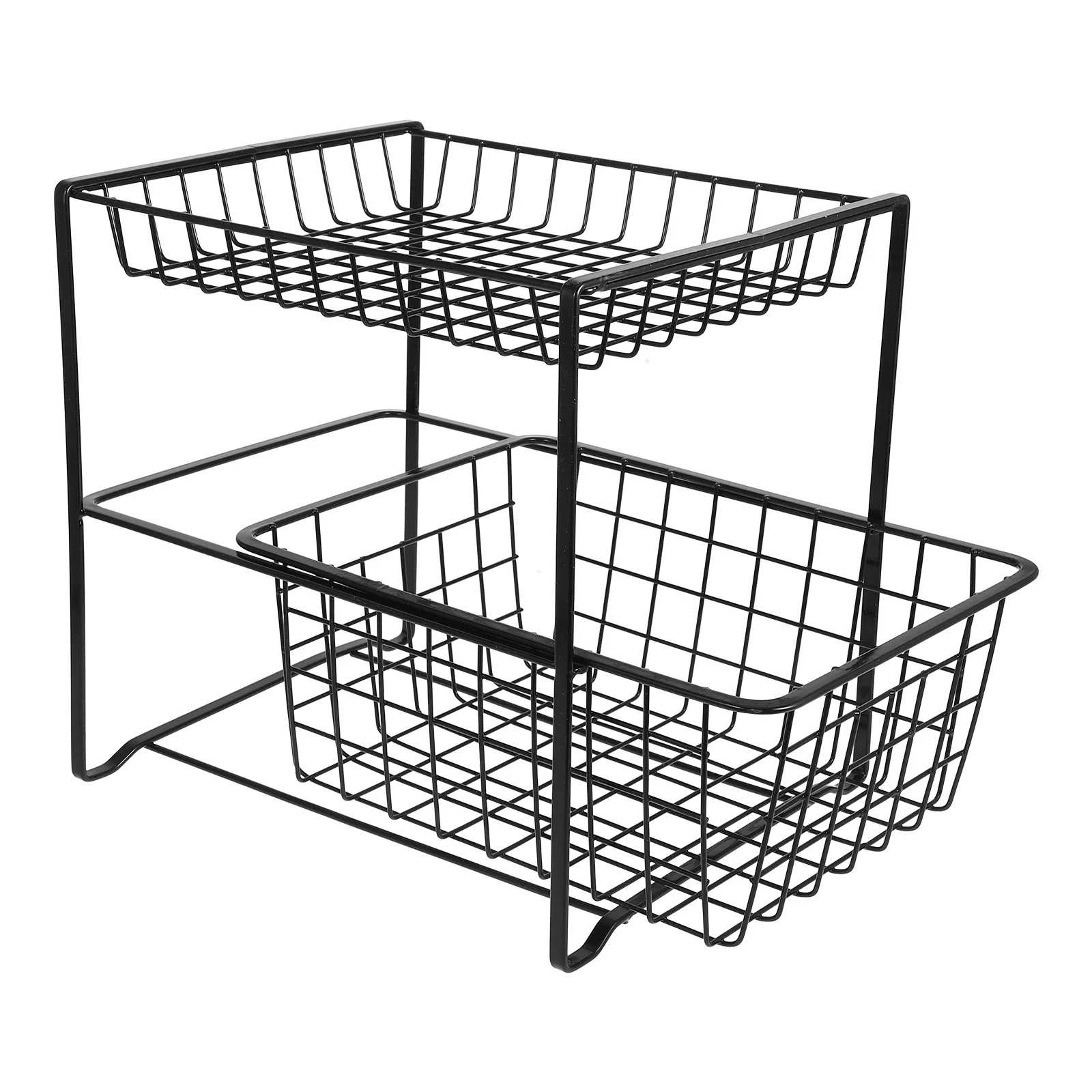 رف تخزين خزانة الحمام تحت المنظم لأرفف حوض المطبخ وتوفير المساحة على شكل درج منظمون تحت الحوض