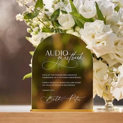 Set of 3 Gold Mirror Wedding Signs,Audio Guestbook,Wedding Bar Sign,Cards and Gifts,Signature Drinks,Custom Wedding Signage
