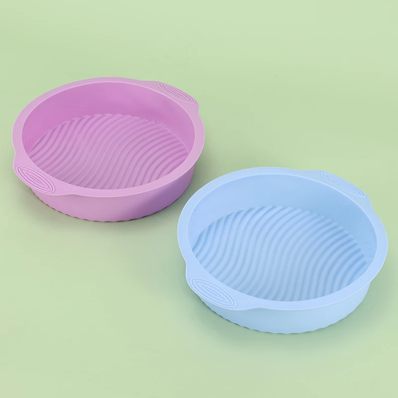 Round Cake Baking Pan Toast Bread Food Grade Silicone Mold Easy To Clean Reusable BPA Free High Temperature Resistance Bakeware