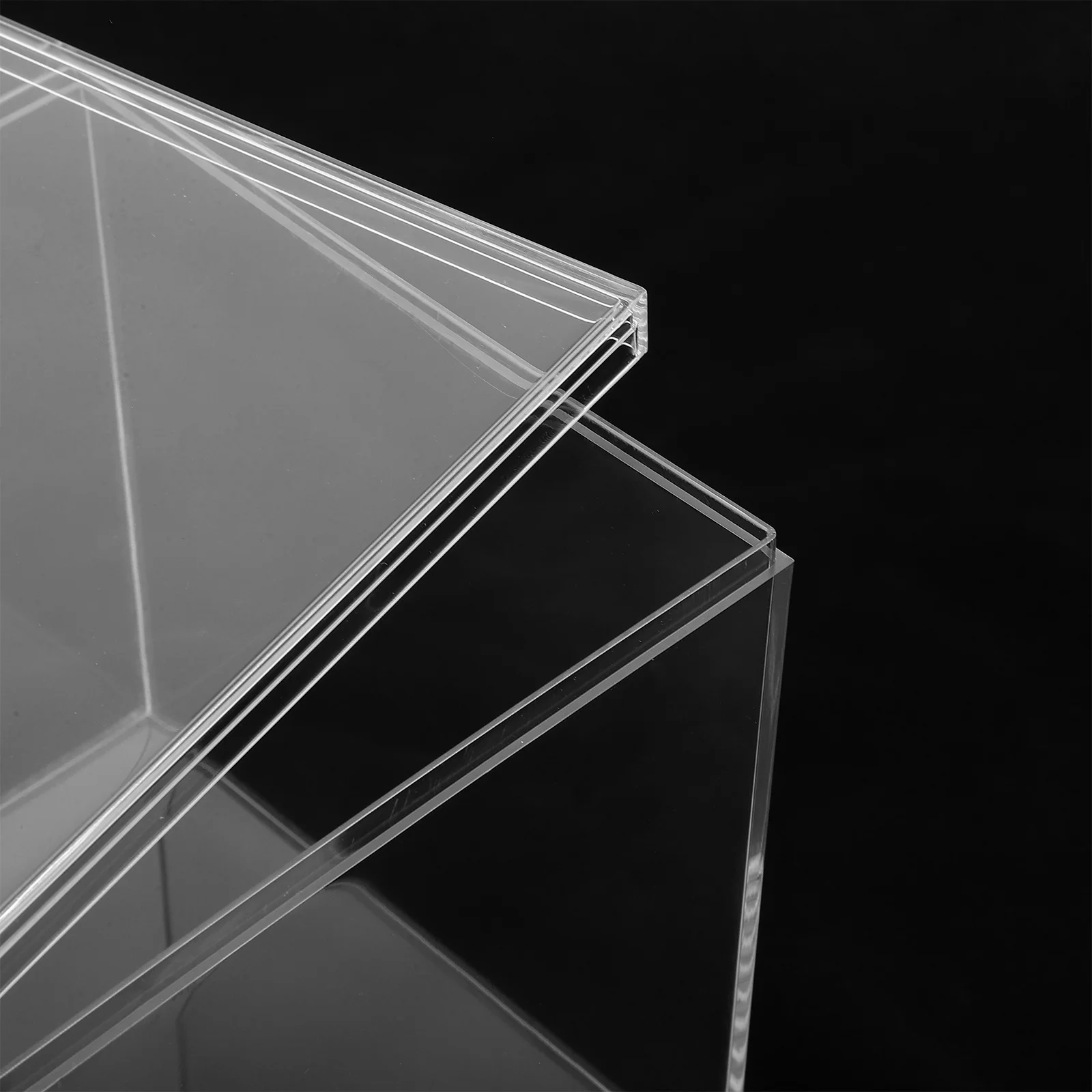 

2Pcs Wedding Candy Transparent Square Display Box Clear Plastic Storage Organizer for Party Favors Jewelry Small Container