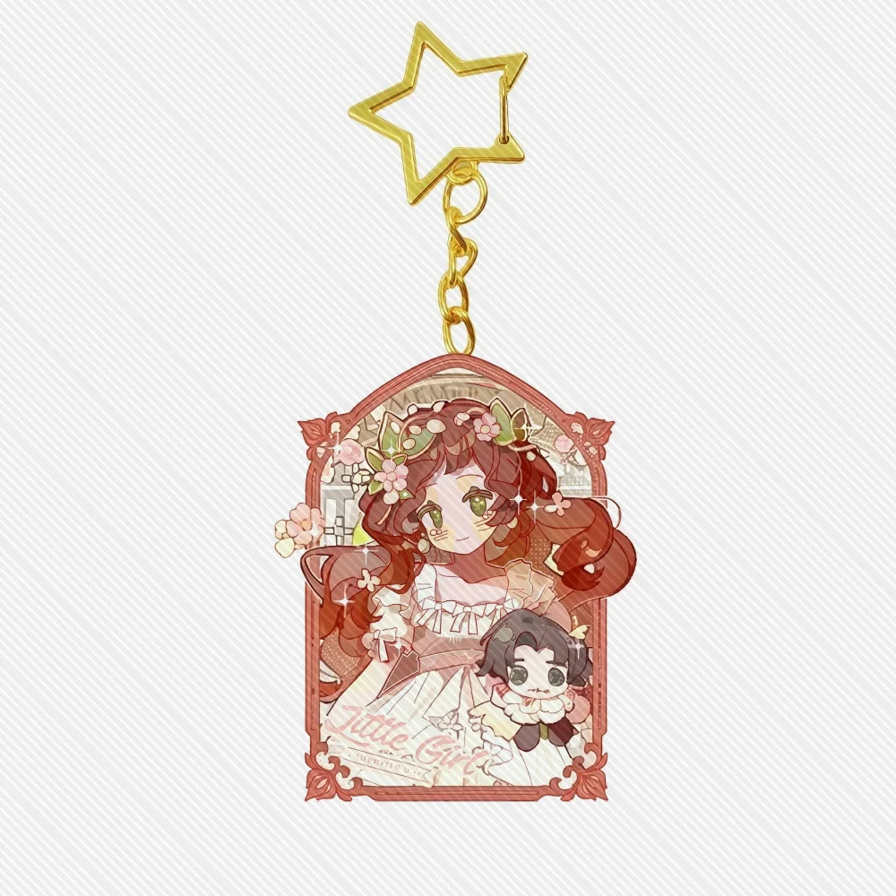 6cm Game Identity v Cute Acrylic Keychain Model Figure Cosplay Plate Holder Topper Birthday Fans Christmas Gift