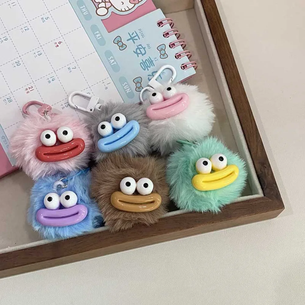 

Sausage Mouth Plush Funny Clown Keychain Ugly Cute Plush Doll Sausage Mouth Keyring Pendant Cartoon Big Mouth Plush Pendant