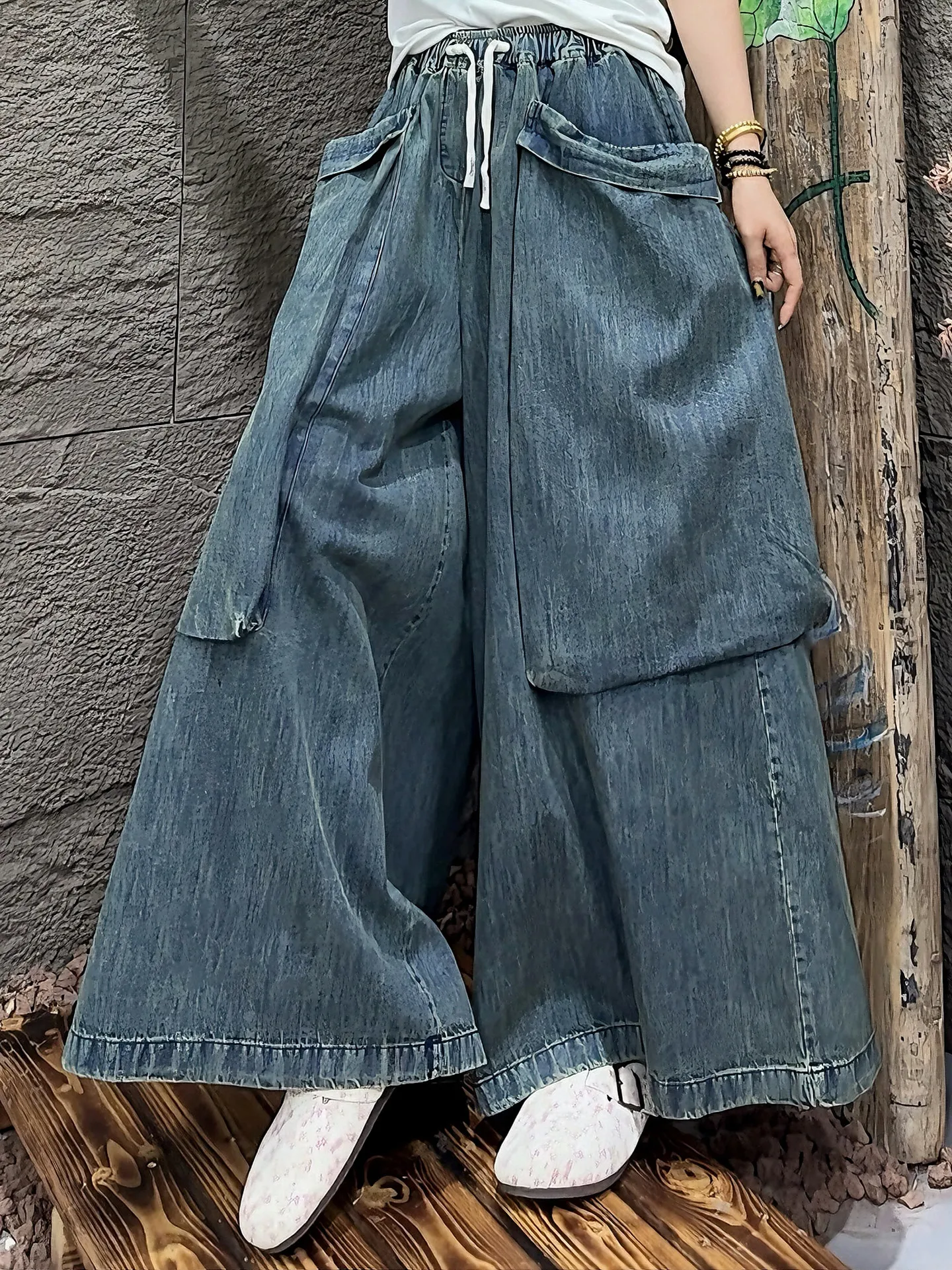 

2026 Spring/Summer New Women's Jeans High Waist Casual Wide Leg Pants