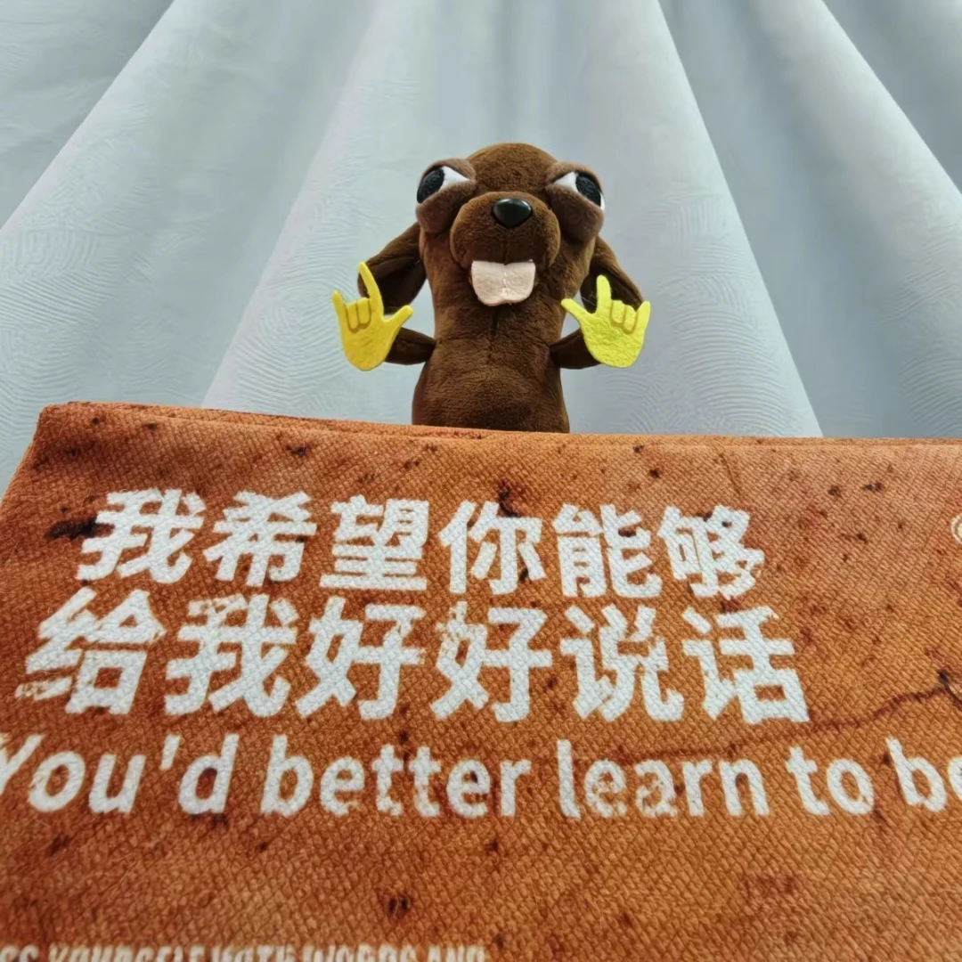 New Cartoon Mutant Chihuahua Puppy Plush Pendant Facial Expression Package Sand Sculpture Funny emoticon Toys Pendant keychain