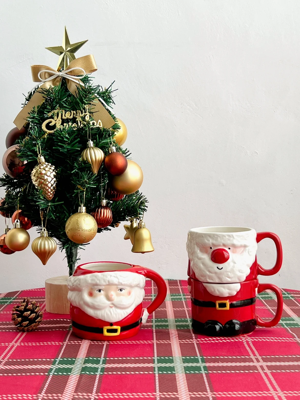 

Santa Claus Cup Exit Simply Hand-painted Santa Claus Mug Folding Cup