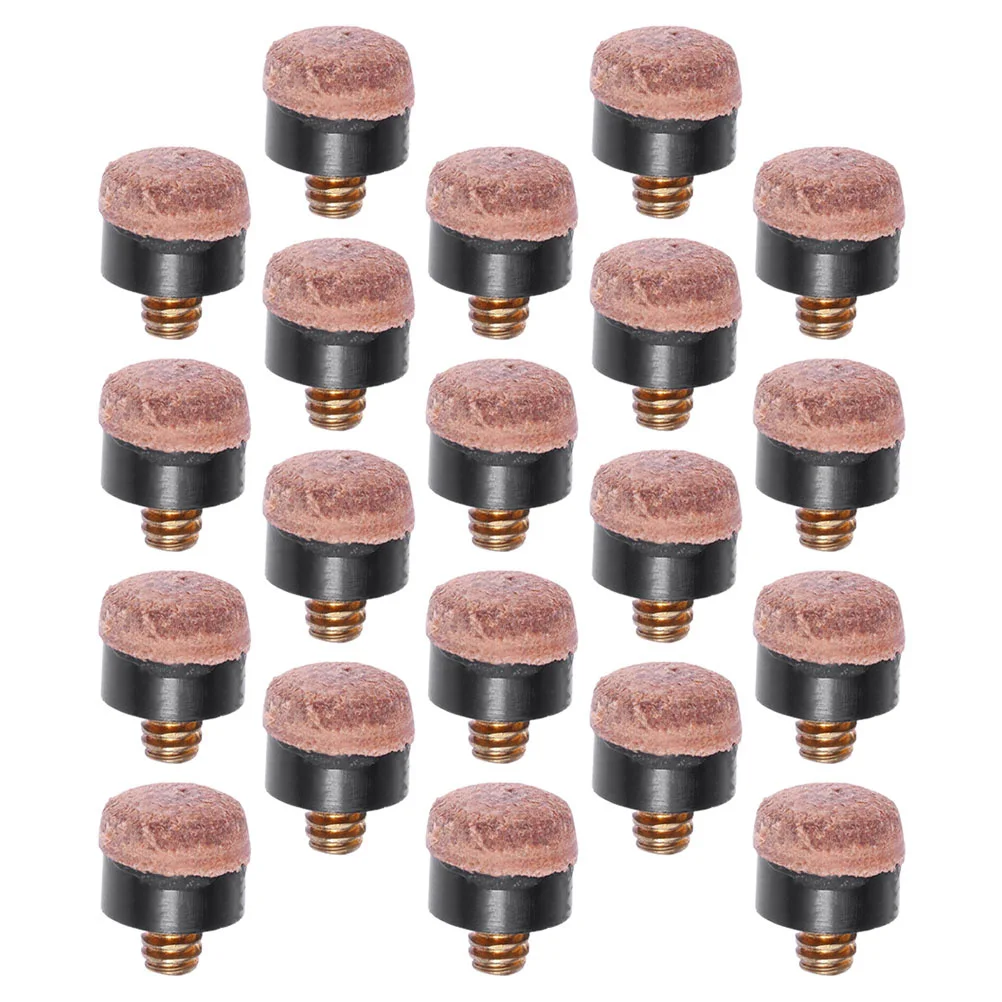 

25Pcs Screw on Pool Cue Tips Billiard Accessories Easy Install Long Lasting Pool Cue Tips Billiard Supplies