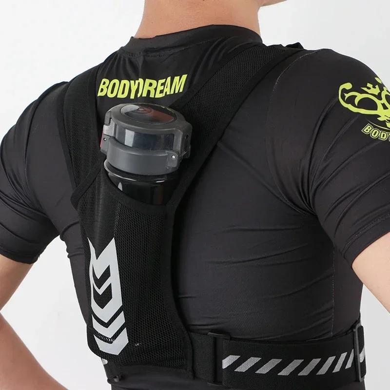 Reflecterende hardlooprugzak Universeel lichtgewicht sport hardloopvest Mobiele telefoonkaarten Tas voor joggen Fitness Man Vrouw Vest