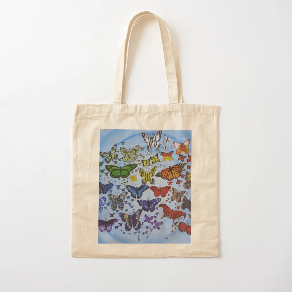 فراشات العالم الرابع حمل حقيبة هدية حقيبة أكياس القماش سوبر ماركت حقيبة قابلة للطي مخصص