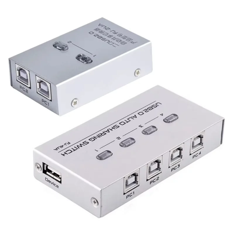 FJGEAR USB2.0 Sharing Manual Switcher Box Hub Share USB Device For Printer 2UA Two Port Switching