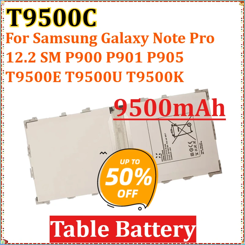 

Для Samsung Galaxy Note Pro 12,2 SM P900 P901 P905 T9500E T9500U T9500K Настольный аккумулятор T9500C 9500 мАч Замена высокой емкости