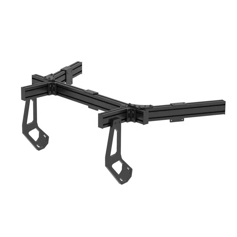 Custom DIY Adjustable 3 TV Mount Arm Bracket Triple Stand for Sim Rig with Aluminum Profile Racing Simulator