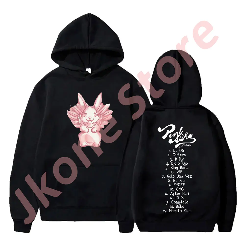 Kenia Os Tracklist Hoodies Pink Aura Tour Merch Sweatshirts Women Men Fashion Casual Streetwear Pullovers