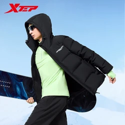 Xtep Down Jacket For Men 2024 Winter Warm Soft Coat Trendy Retro Comfortable Tops 876429190035