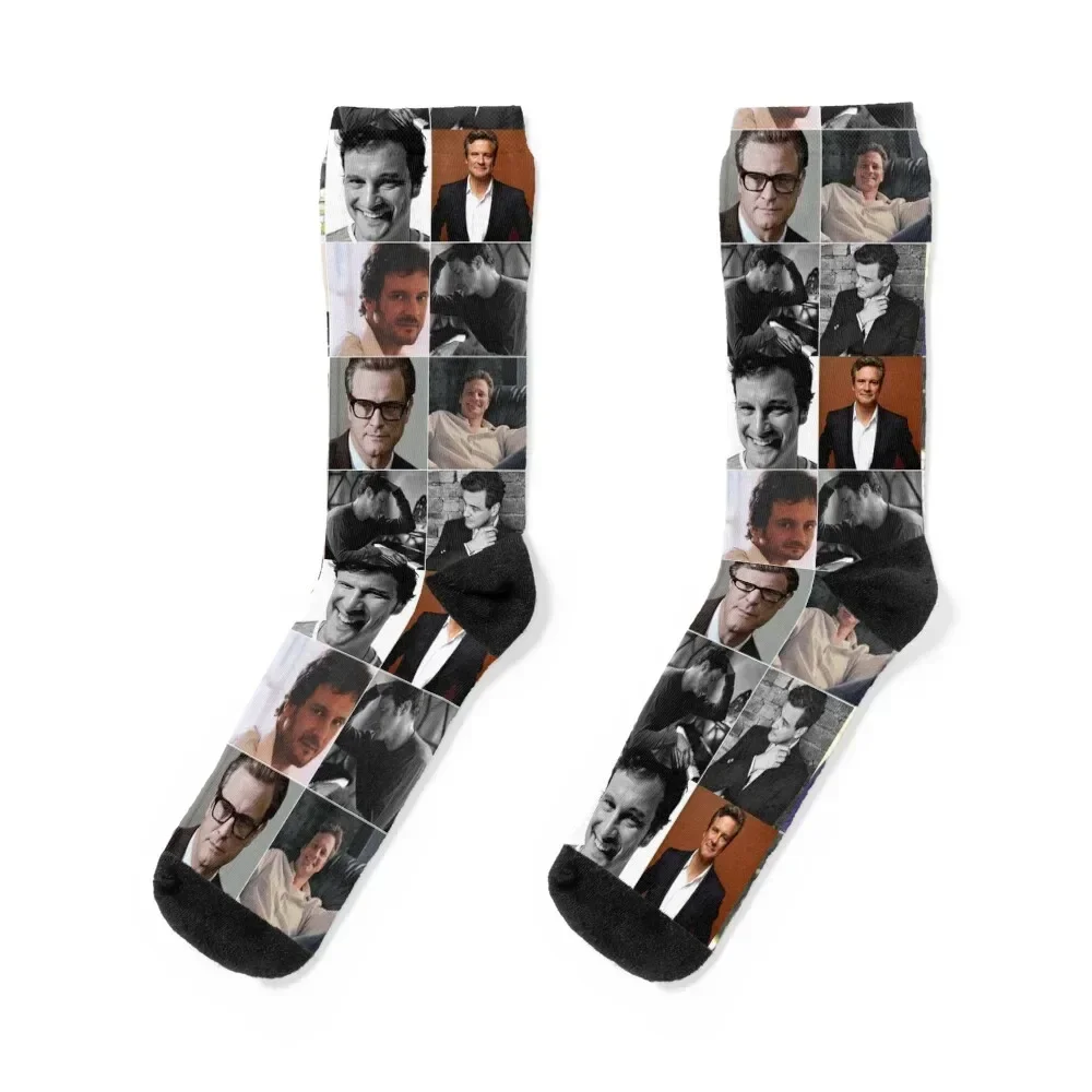 Colin Firth Photo Collage Socks Men's warm winter New year's Socks Male Women's