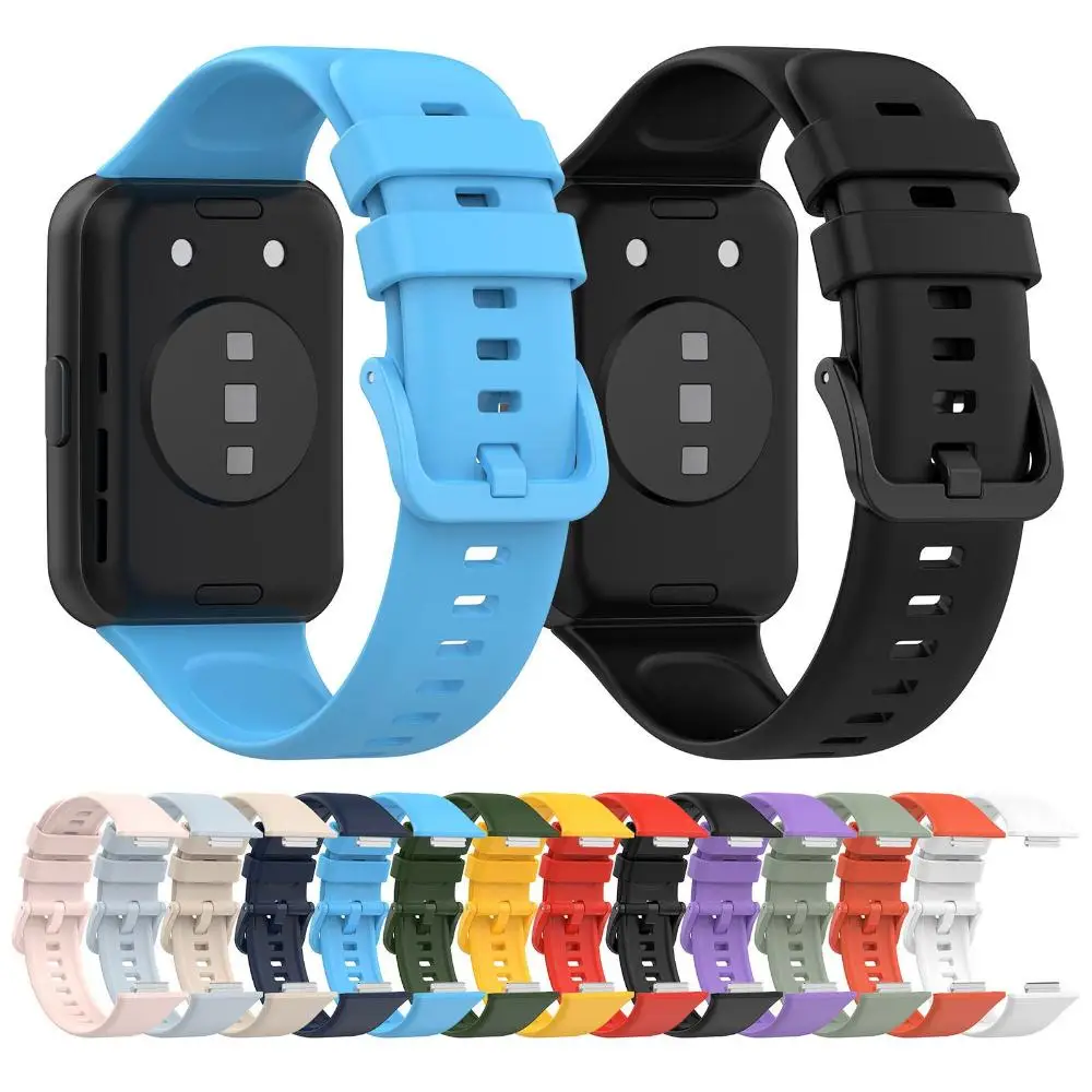 Silicone Band For Huawei Watch Fit 2 Strap smart Wrist Watchband Metal Buckle Sport Replacement Bracelet Correa Accessories