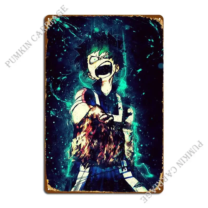 Izuku Midoriya Metal Sign Pub Garage Plaques Design Designing Tin Sign Poster