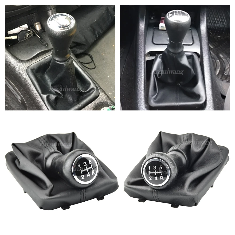 Car Styling 5 Speed Manual Gear Shift Knob Dustproof Cover Collar For Peugeot 206 406 Lever Shifter Stick Handball Accessories