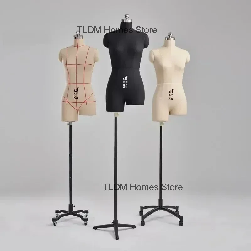 Design Model Female Dressmaker Mannequins Sewing Mannequin for Women's Clothing Bust Dress Form Stand Metal Base k