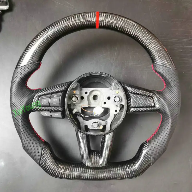 

Promotion 100% Carbon Fiber With Leather Steering Wheel For Mazda MX-5 MX5 Roadster