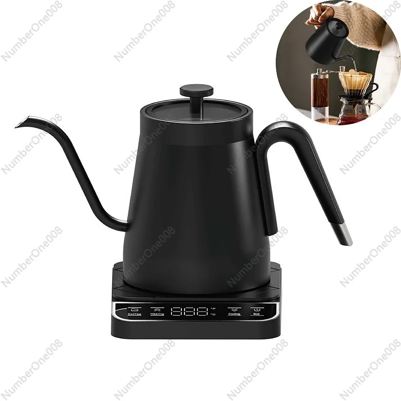 110V/220V Electric Kettle Gooseneck Kettle 1350W Hand Brewed Coffee Temperature Controlled Kettle Smart Tea 800ml