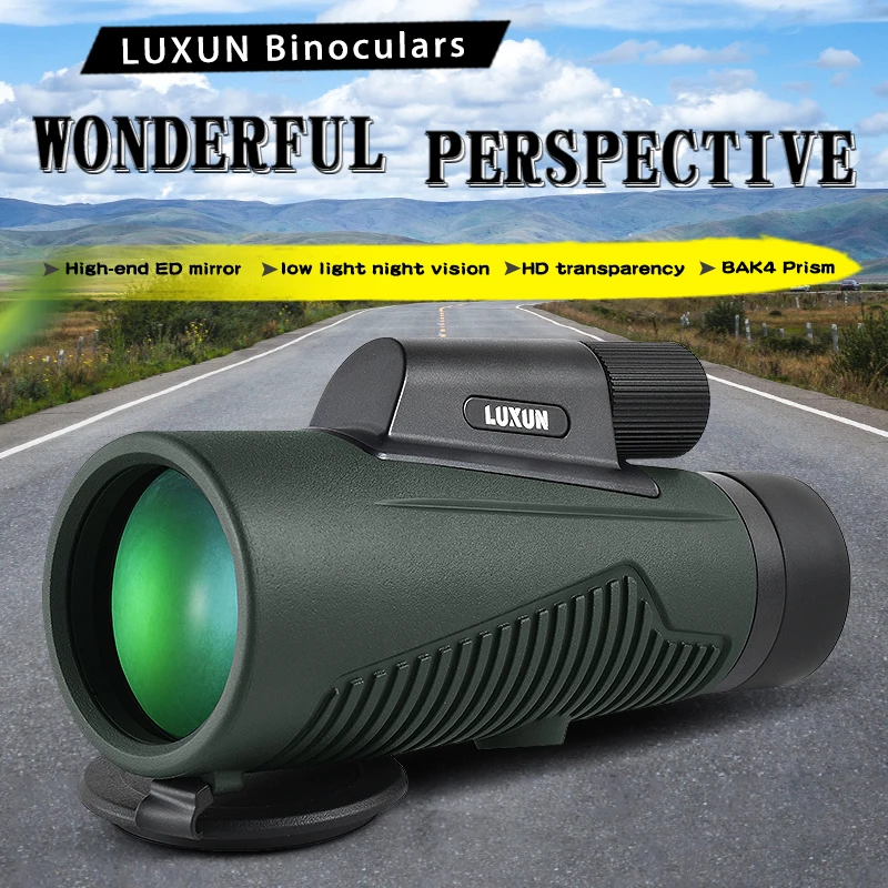 

12X50 ED Glass Monocular FMC/BAK4 Prism Phase Correction Coated Professional Nitrogen Waterproof Telescope for Hunting Travel