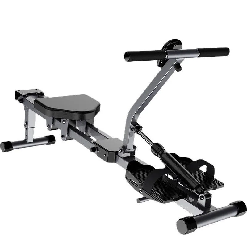 Dual Track Hydraulic Resistance Rowing Machine Household Indoor Fitness Sports Hydraulic Rowing Trainer Belly Rowing Machine